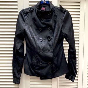 2b Bebe Polyester black button jacket